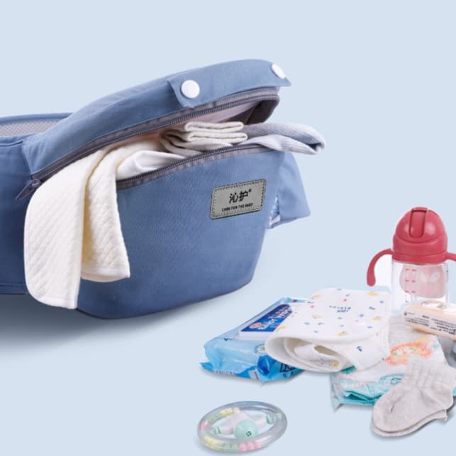 抱っこ紐 らくらく収納ヒップシート付きベビーキャリア