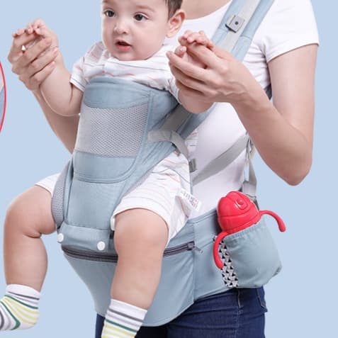 抱っこ紐 らくらく収納ヒップシート付きベビーキャリア