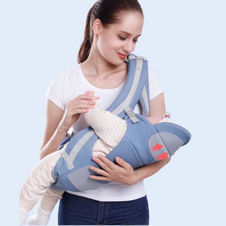 抱っこ紐 らくらく収納ヒップシート付きベビーキャリア