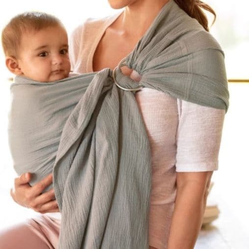 抱っこ紐 抱っこ紐 やさしい風合い リング式ベビースリング