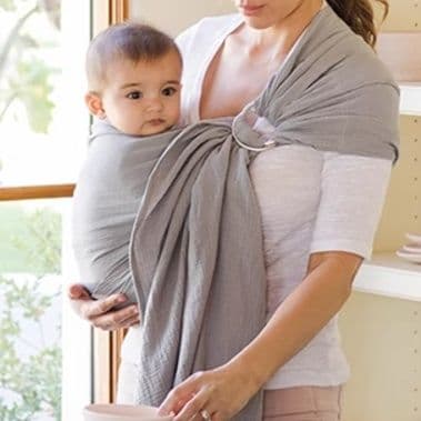 抱っこ紐 抱っこ紐 やさしい風合い リング式ベビースリング