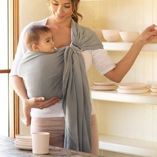 抱っこ紐 抱っこ紐 やさしい風合い リング式ベビースリング