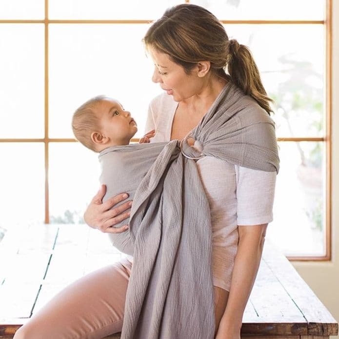 抱っこ紐 抱っこ紐 やさしい風合い リング式ベビースリング