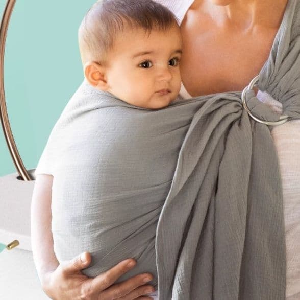 抱っこ紐 抱っこ紐 やさしい風合い リング式ベビースリング