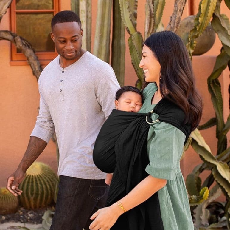 抱っこ紐 抱っこ紐 やさしい風合い リング式ベビースリング