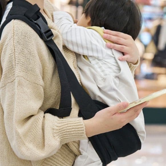 抱っこ紐ベビースリング 長さ調節可能な軽量斜め掛け