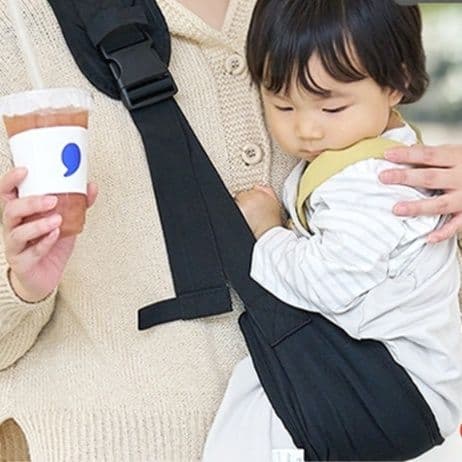 抱っこ紐ベビースリング 長さ調節可能な軽量斜め掛け