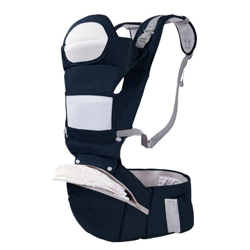 抱っこ紐 らくらく収納ヒップシート付きベビーキャリア