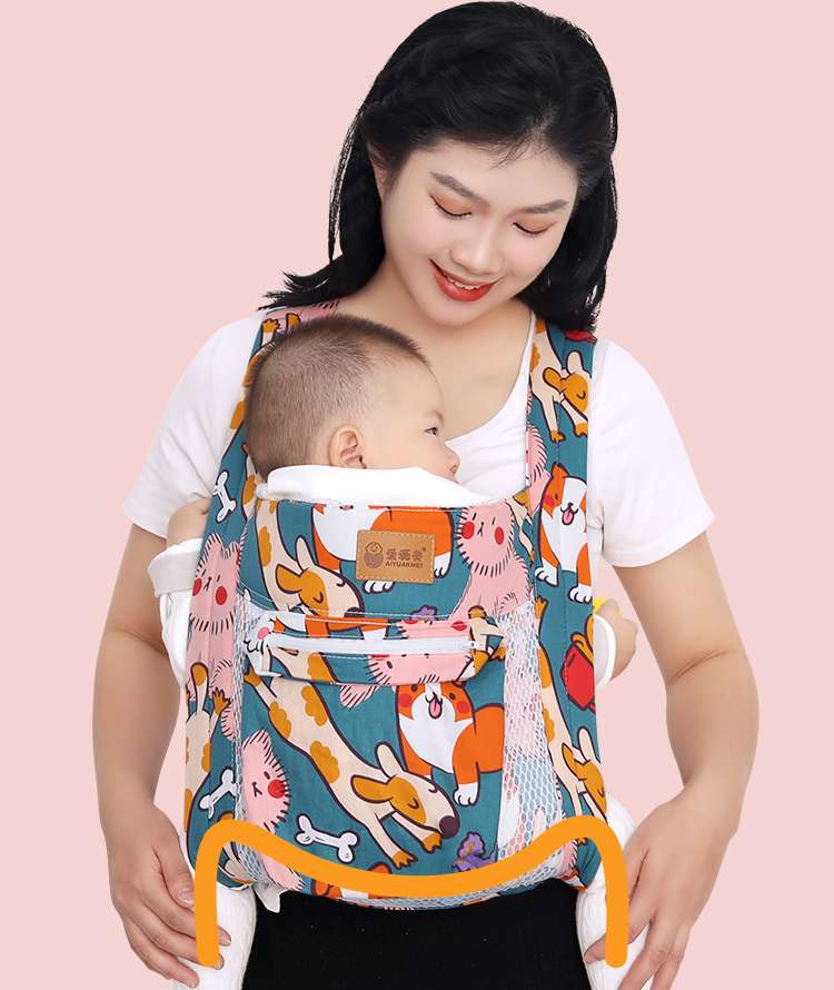 抱っこ紐 動物柄メッシュ快適ベビースリング