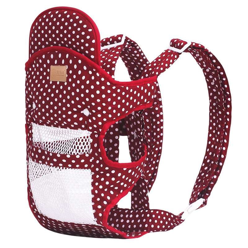 赤ちゃん思いの水玉柄抱っこ紐