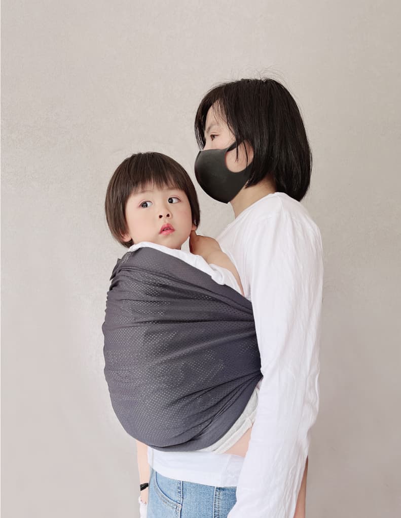抱っこ紐 シンプル メッシュ スリング ベビーキャリア